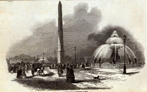 Place de la Concorde, Paris, from The Illustrated London News by English School